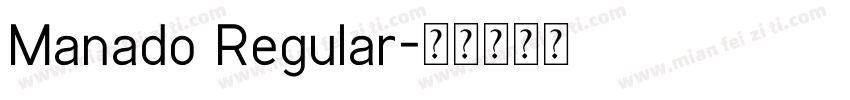 Manado Regular字体转换